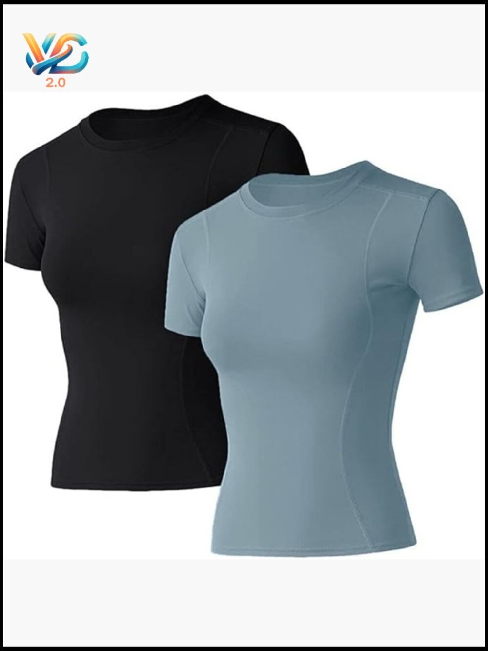 1/2/3 Pack Athletic Compression Tee Workout Shirts Dry Fit Yoga Gym Tops